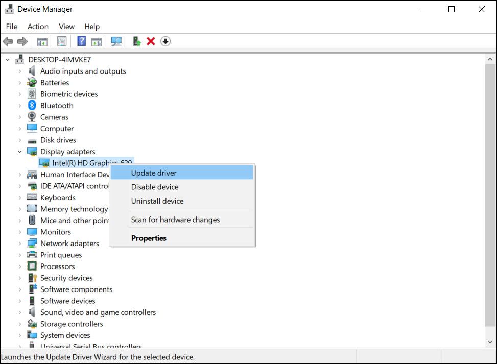 Update display adapter