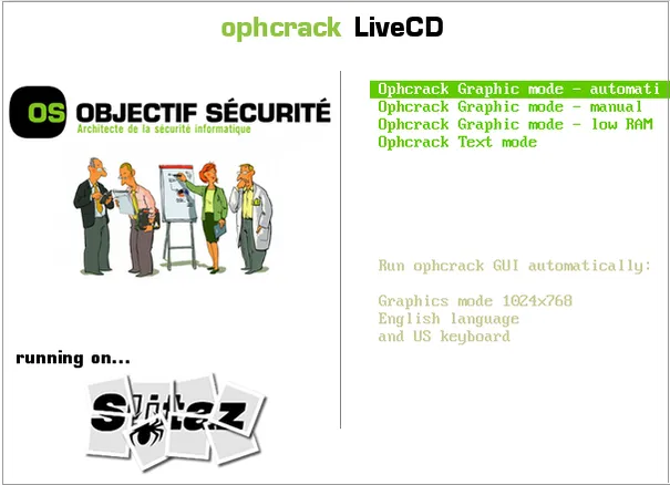 Ophcrack Live CD